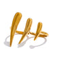 Gold Vesper dual spike ring made of stainless steel, non-tarnish statement ring by XMTX Collections