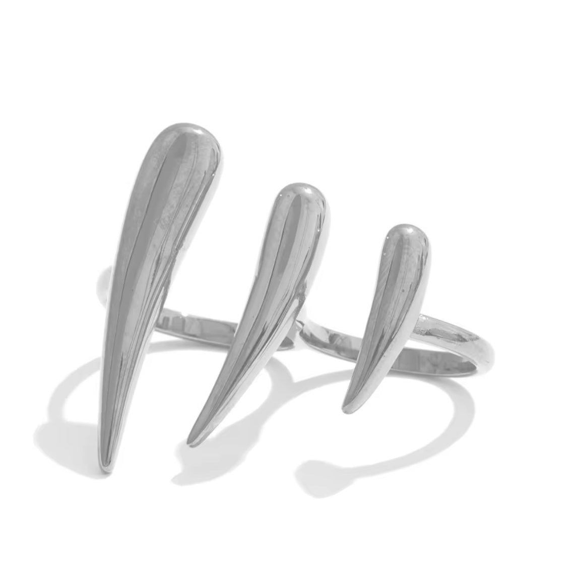 Vesper Dual Spike Ring  Gold & Silver | Stainless Steel Statement Ring XMTX Collections