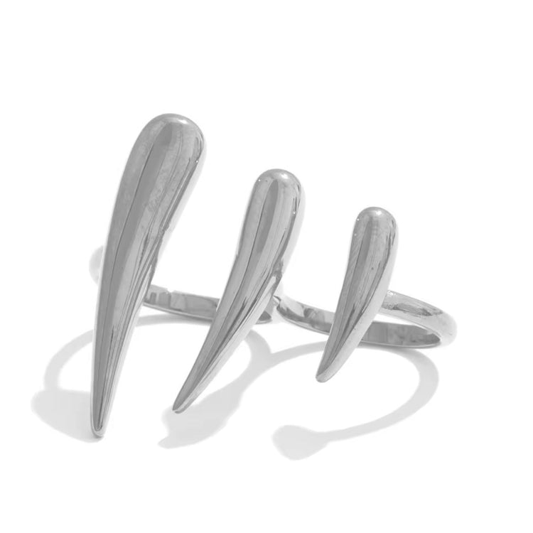 Vesper Dual Spike Ring  Gold & Silver | Stainless Steel Statement Ring XMTX Collections