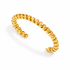 Gold Vintage Phone Cord Bangle Bracelet on a white background