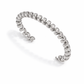 Silver Vintage Phone Cord Bangle Bracelet on a white background