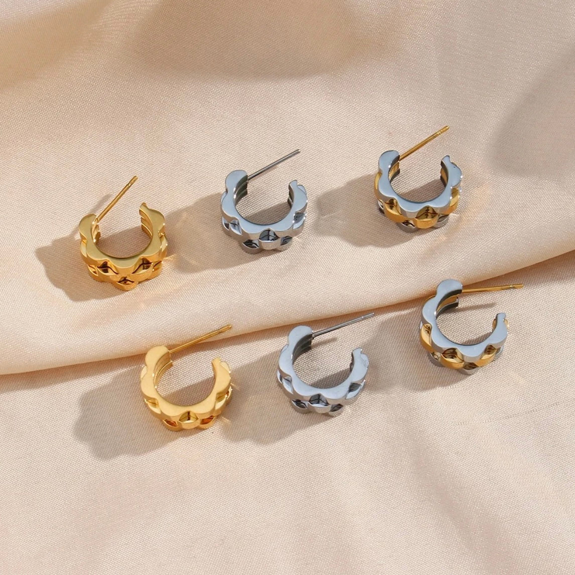 Watchband Hoop Earrings XMTX Collections