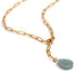 This Paperclip Agate Y Shaped Necklace is a must-have for any trendsetter. Its versatile design allows it to be worn as a Y shape or in a conventional style, making it perfect for any occasion. Made of high-quality materials, it&