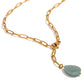 This Paperclip Agate Y Shaped Necklace is a must-have for any trendsetter. Its versatile design allows it to be worn as a Y shape or in a conventional style, making it perfect for any occasion. Made of high-quality materials, it&