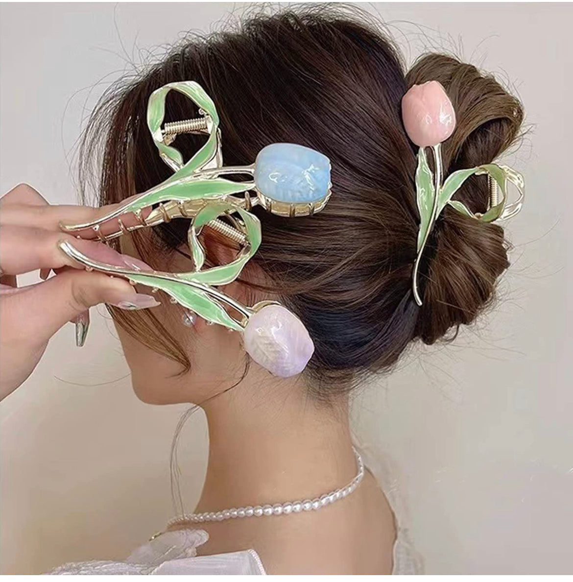 Spring Vibes Tulip 🌷 Large Hair Claw Clip XMTX Collections