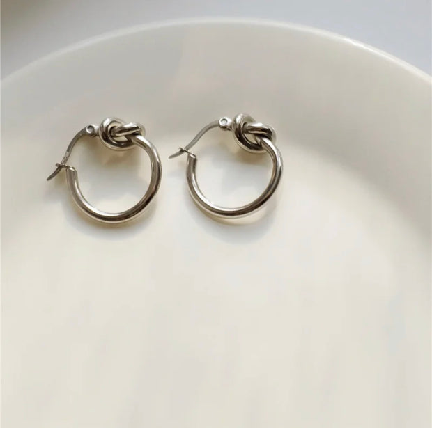 Elisa Knotted Hoop Earrings