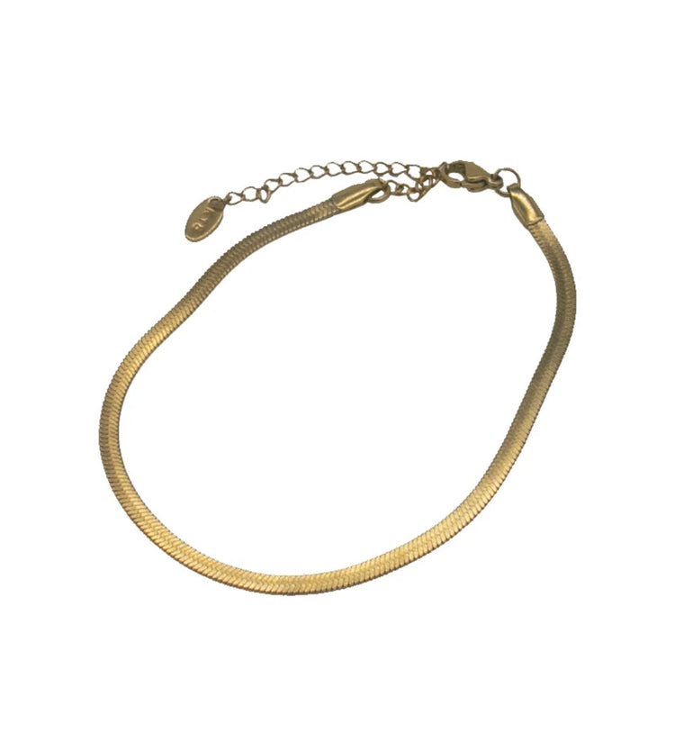 Brea Herringbone Anklet Bracelet XMTX Collections