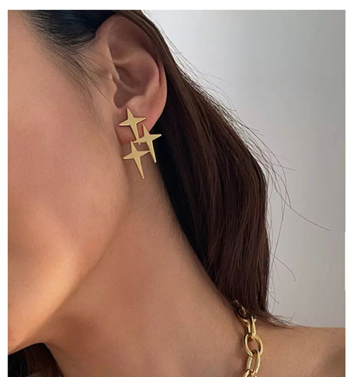 Three Stars ⭐️ Stainless Steel Stud Earrings
