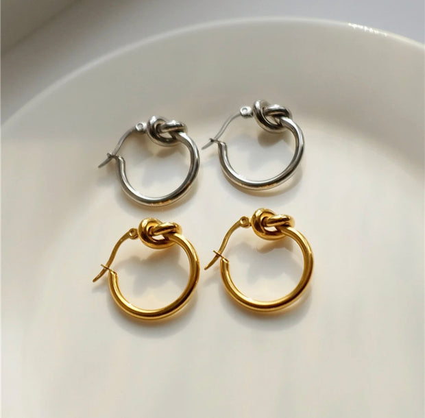 Elisa Knotted Hoop Earrings